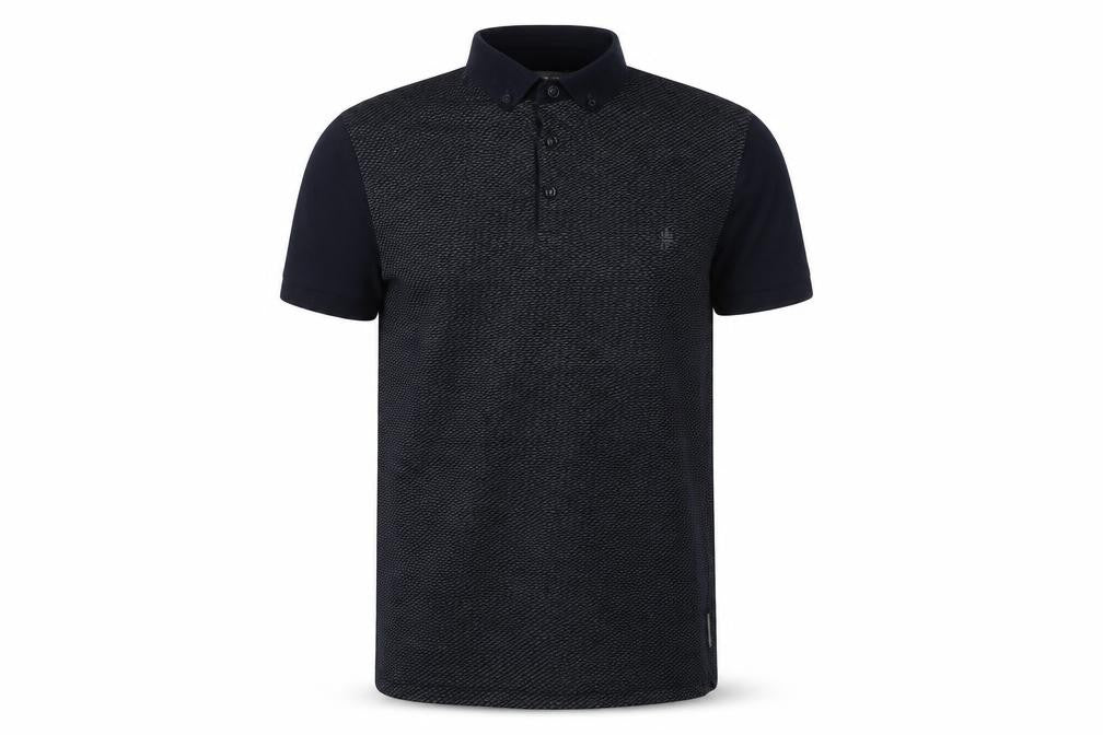 French Connection Men's Black Polo Shirt, L, Casual Style
