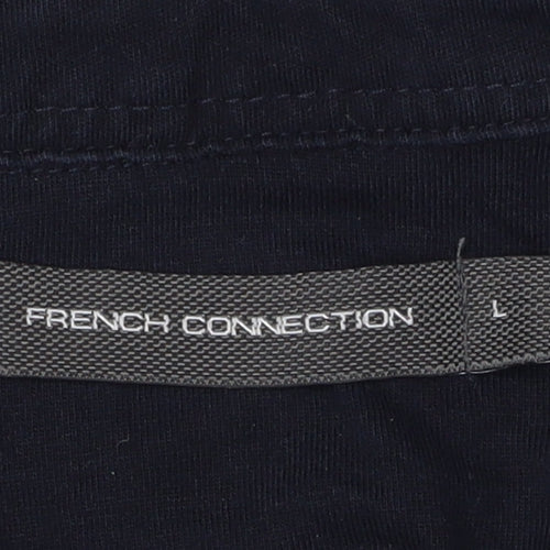 French Connection Men's Black Polo Shirt, L, Casual Style