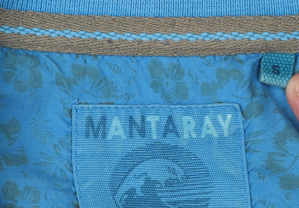 Mantaray Men's Blue Small Cotton Polo Shirt