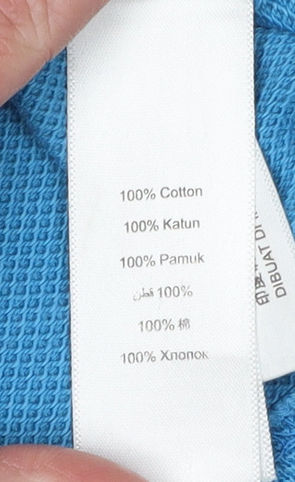 Mantaray Men's Blue Small Cotton Polo Shirt