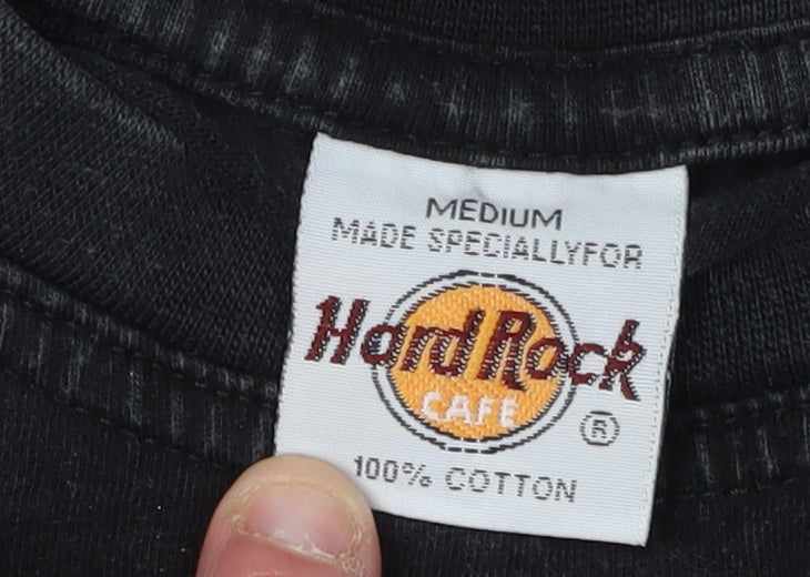 Hard Rock Cafe Black T-Shirt, Medium, Unisex