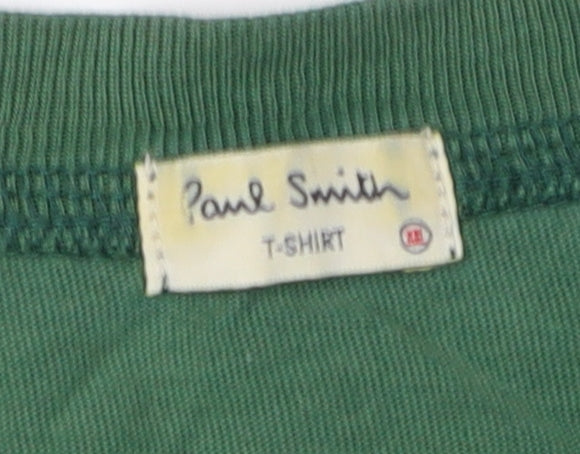 Paul Smith Men's Green Medium Crew Neck T-Shirt