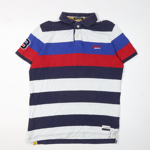 Superdry Men's XL Multicoloured Striped Polo Shirt