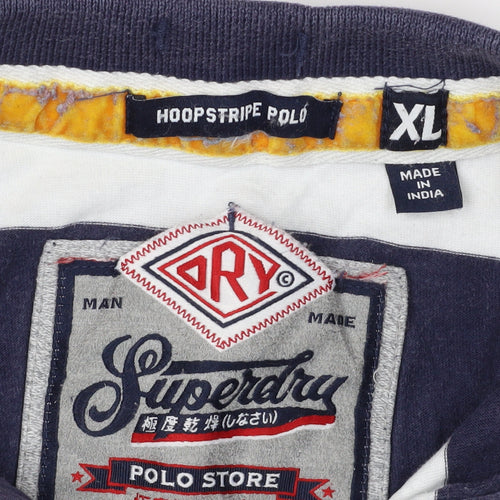 Superdry Men's XL Multicoloured Striped Polo Shirt