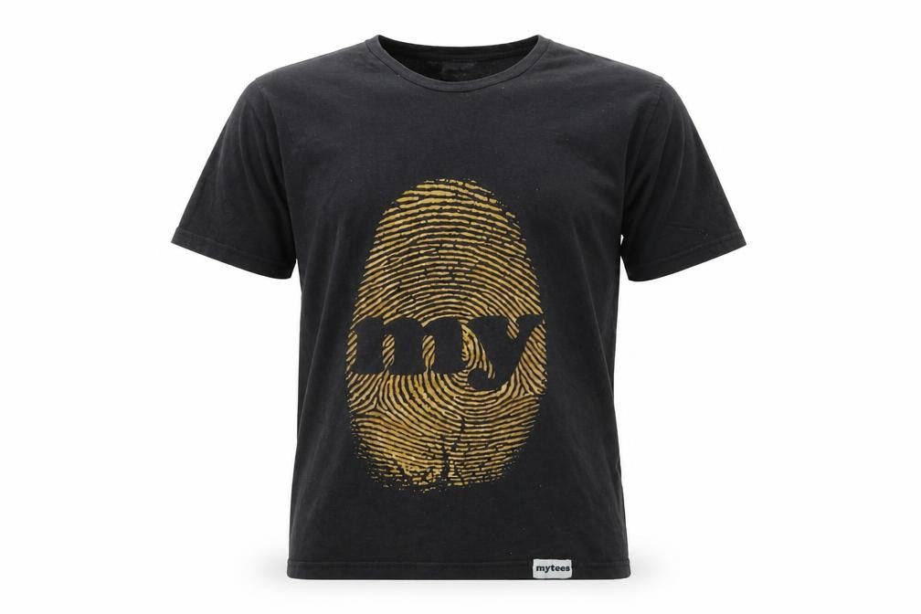 mytees Men's Black Graphic Print Cotton T-Shirt M