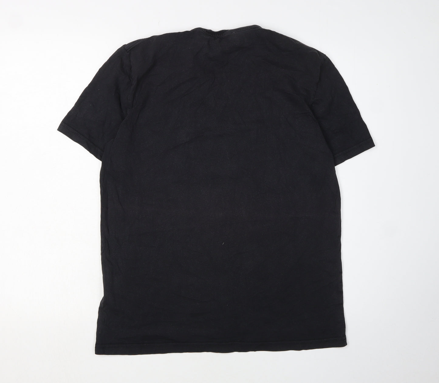 mytees Men's Black Graphic Print Cotton T-Shirt M