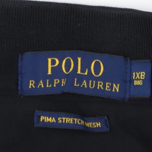 Ralph Lauren Men's Black Polo Shirt 1X Big Classic Fit
