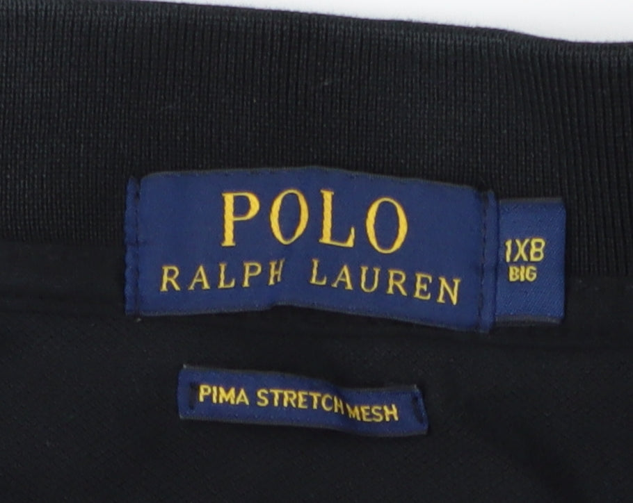 Ralph Lauren Men's Black Polo Shirt 1X Big Classic Fit