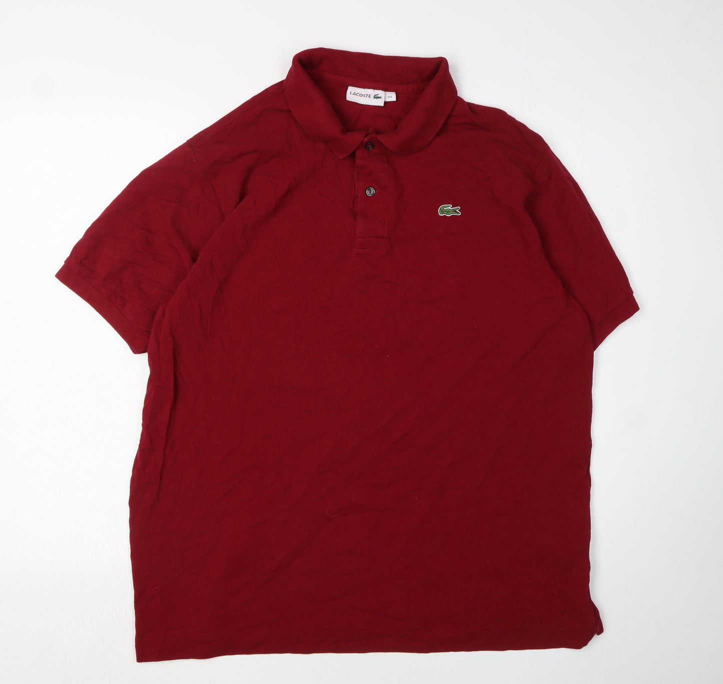 Lacoste Men's Red Polo Shirt, Size M, Casual Wear