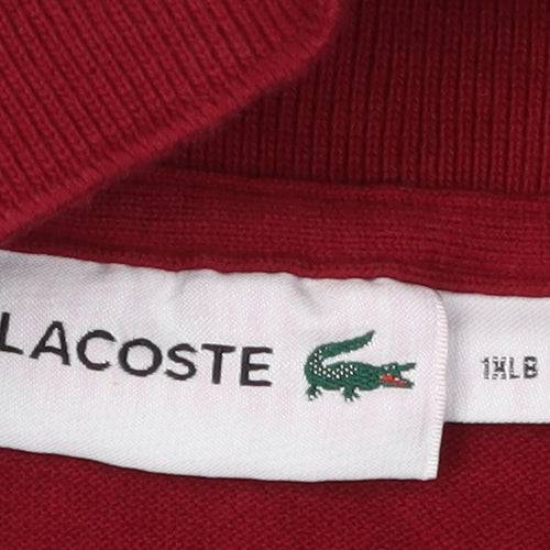 Lacoste Men's Red Polo Shirt, Size M, Casual Wear