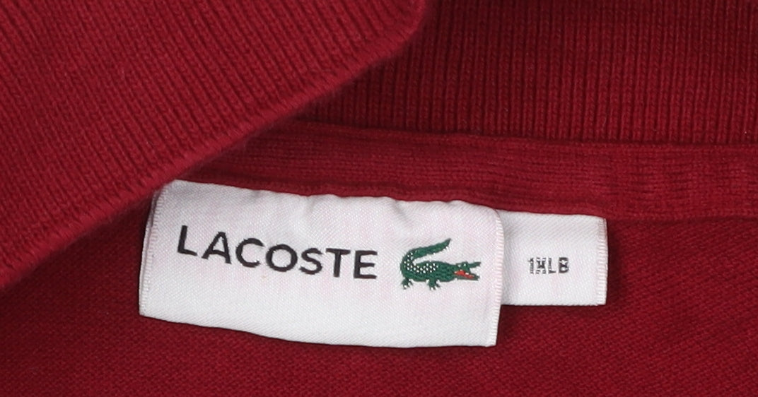 Lacoste Men's Red Polo Shirt, Size M, Casual Wear