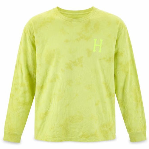 HUF Men's Green Long Sleeve Logo T-Shirt Size L