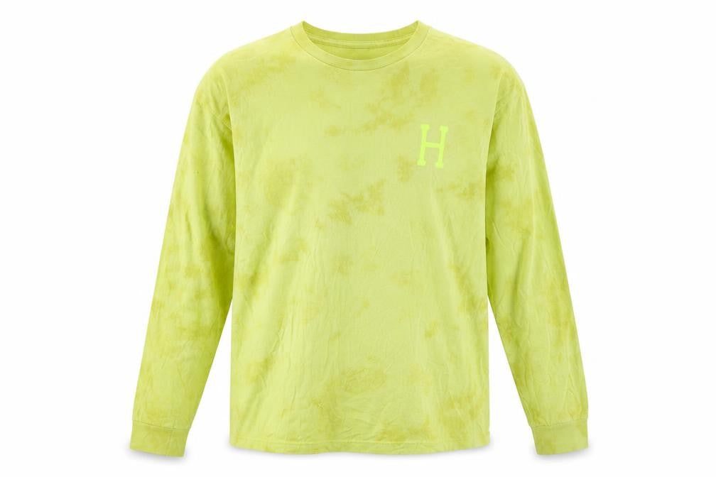 HUF Men's Green Long Sleeve Logo T-Shirt Size L