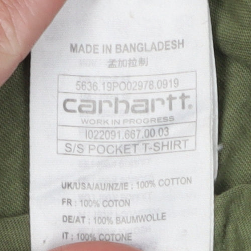 Carhartt Men's Green M Pocket T-Shirt