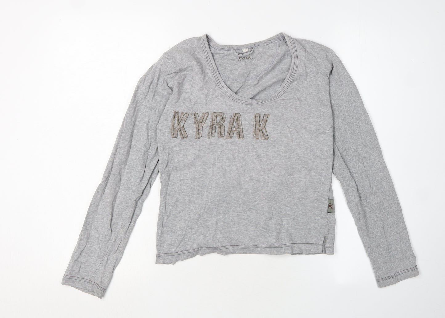 KYRA K Women's Grey T-Shirt, M, Casual Style
