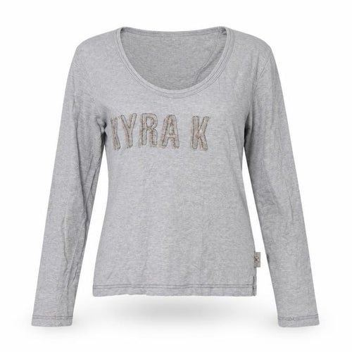 KYRA K Women's Grey T-Shirt, M, Casual Style