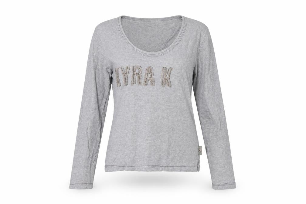 KYRA K Women's Grey T-Shirt, M, Casual Style
