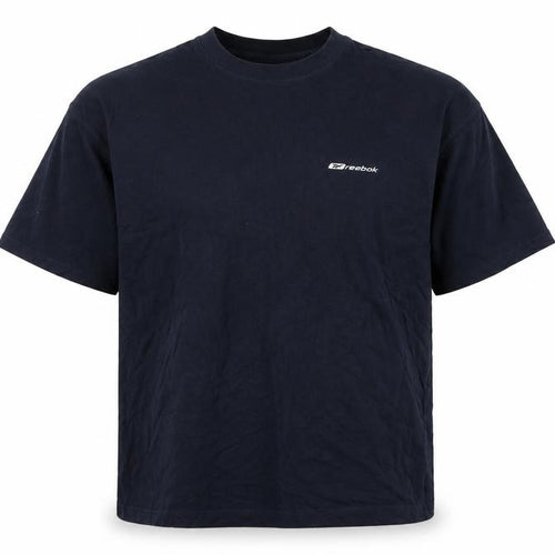 Reebok Men's Blue Cotton Crew Neck Logo T-Shirt XLT