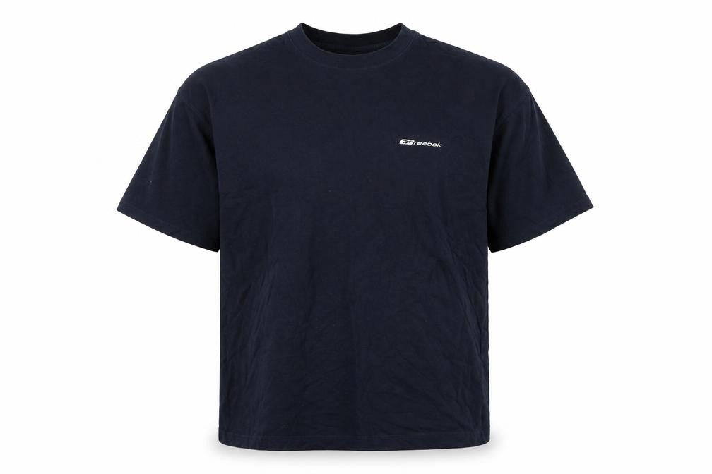 Reebok Men's Blue Cotton Crew Neck Logo T-Shirt XLT