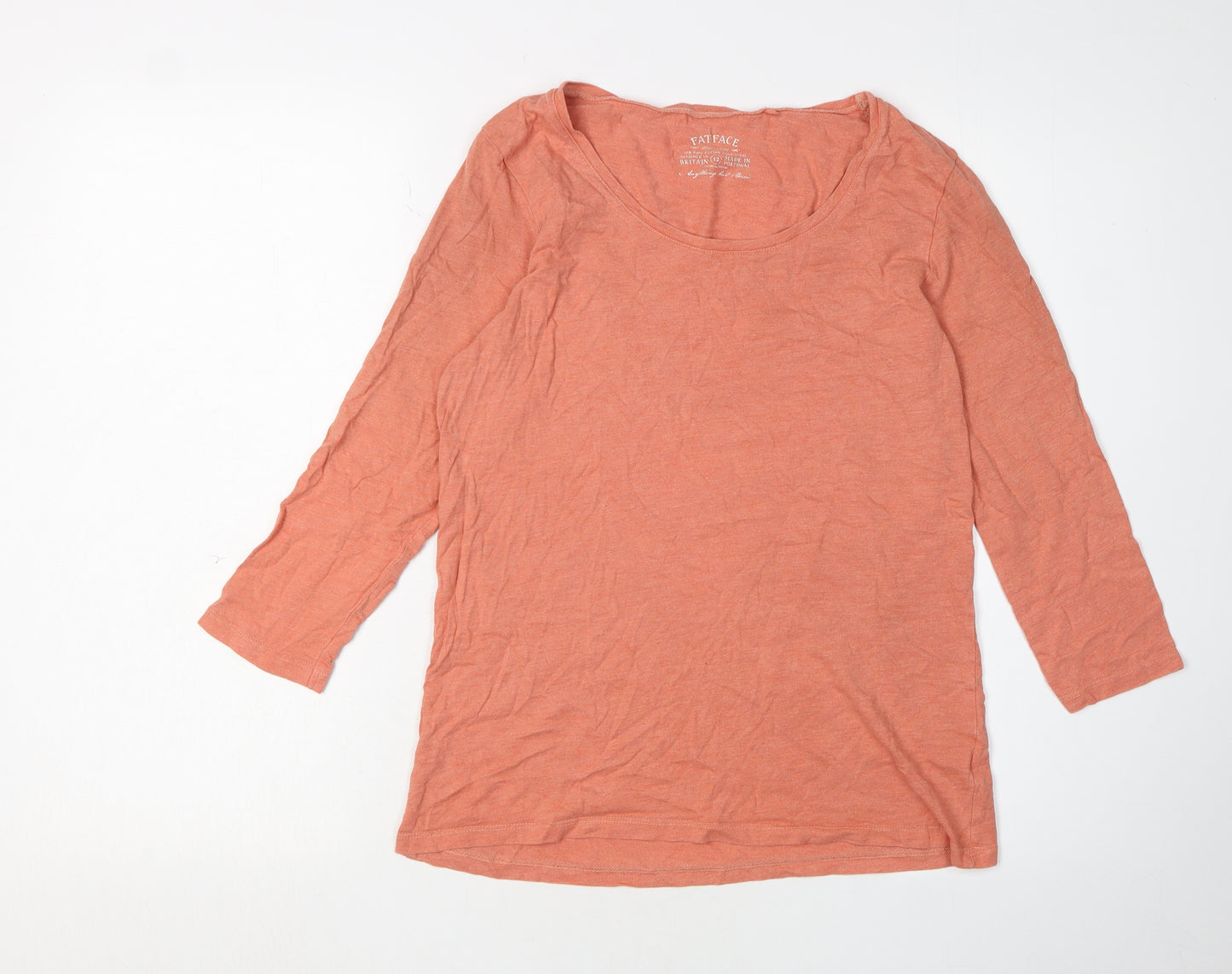FatFace Women's Orange Basic T-Shirt Size 12