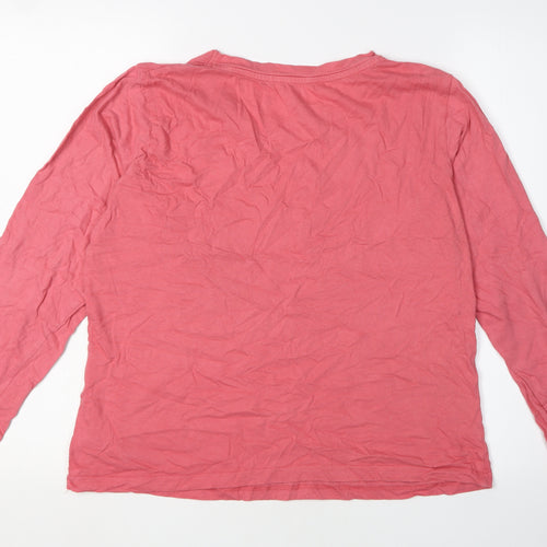 Disney Women's Pink Long Sleeve T-Shirt, Size M