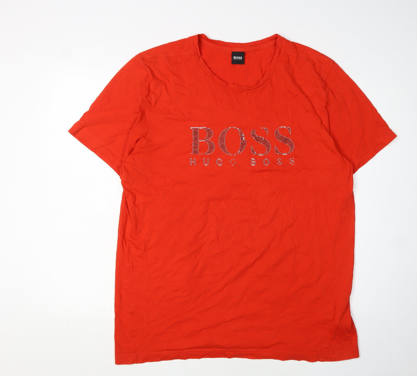 Hugo Boss Men's Red 2XL Short Sleeve T-Shirt
