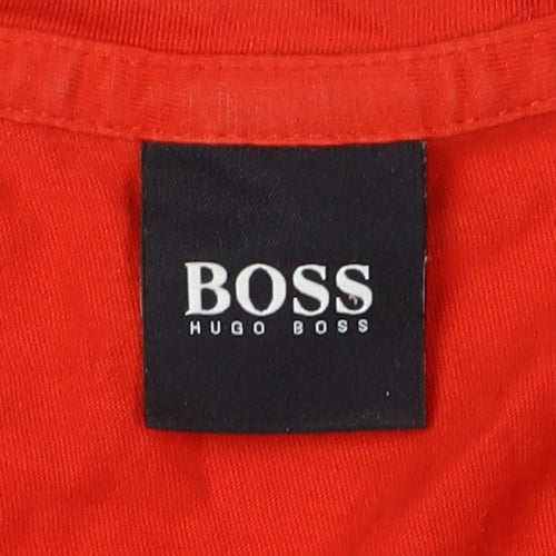 Hugo Boss Men's Red 2XL Short Sleeve T-Shirt