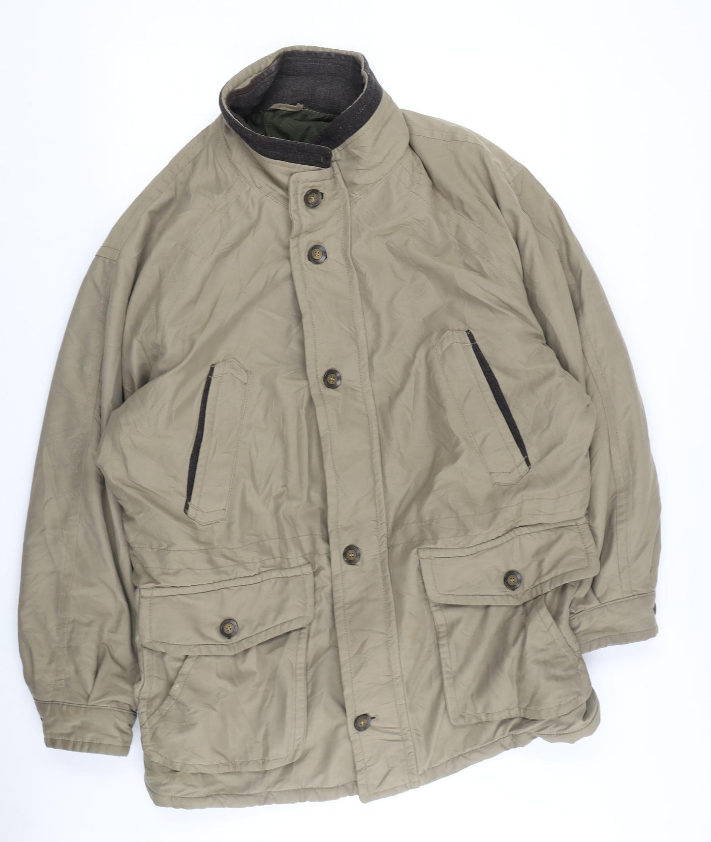 Micro-Fibre Garment Men's Beige Military Jacket Size 44