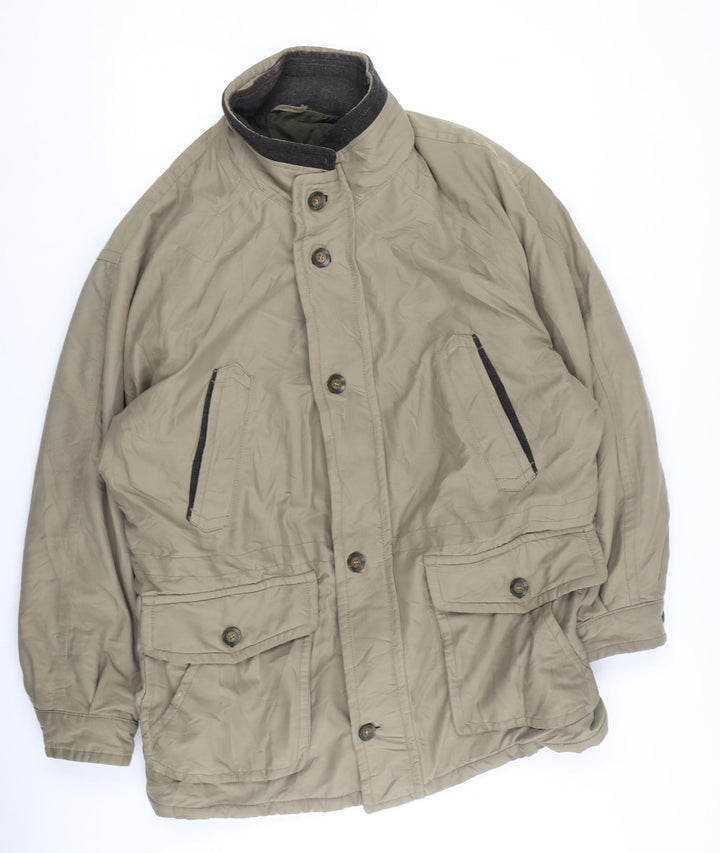 Micro-Fibre Garment Men's Beige Military Jacket Size 44
