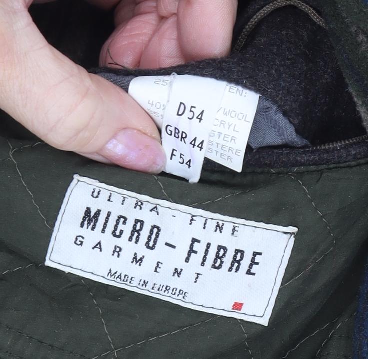 Micro-Fibre Garment Men's Beige Military Jacket Size 44