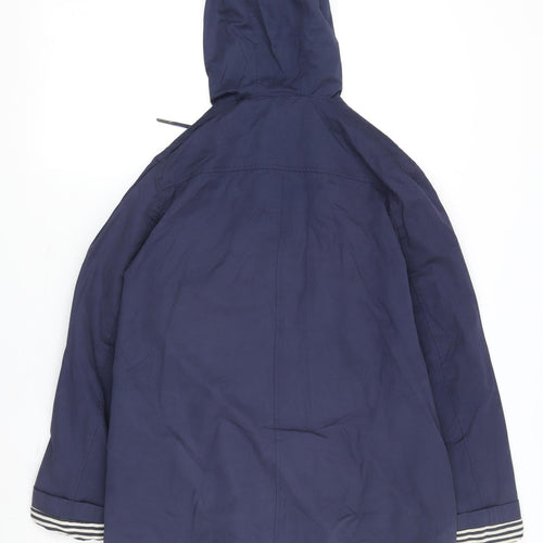 FatFace Women’s Blue Parka Jacket Size 10 with Hood