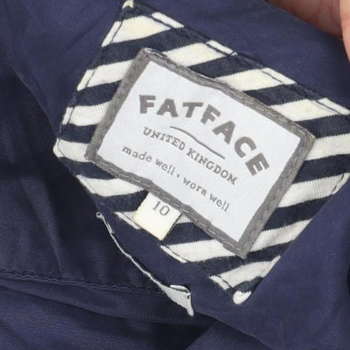 FatFace Women’s Blue Parka Jacket Size 10 with Hood