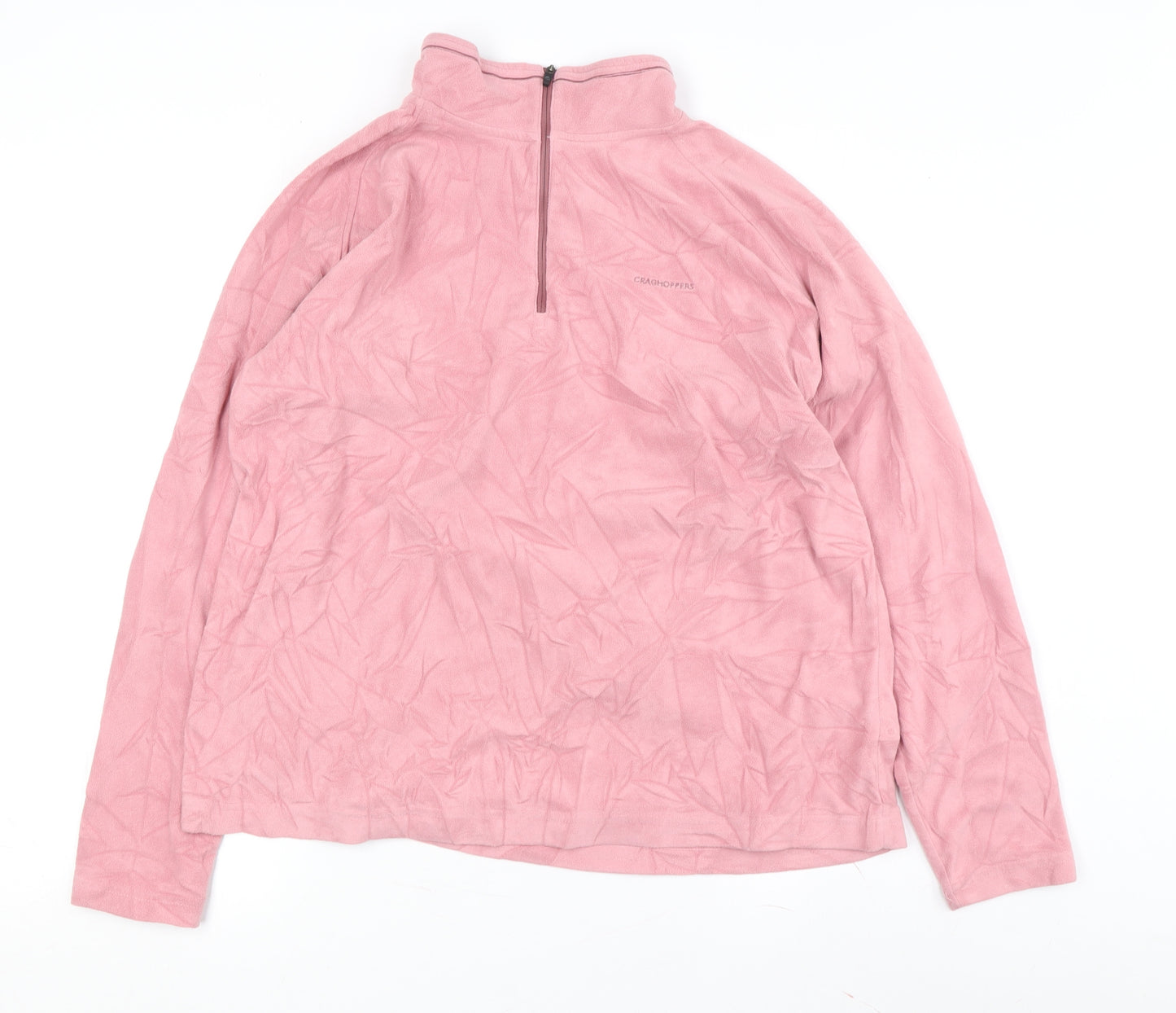 Craghoppers Women's Pink Fleece Pullover Sweatshirt UK 20