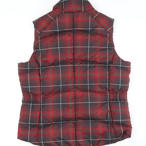 Eddie Bauer Women's Red Puffer Waistcoat S, Quilted Casual Comfort