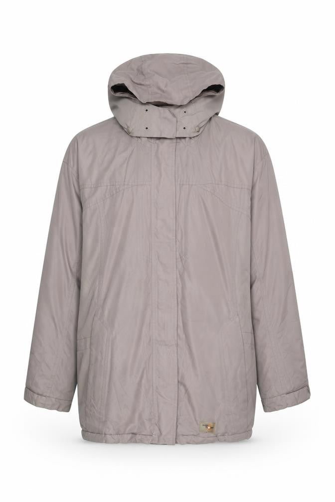 Front view of Arctic Storm women’s beige parka jacket, size UK 18