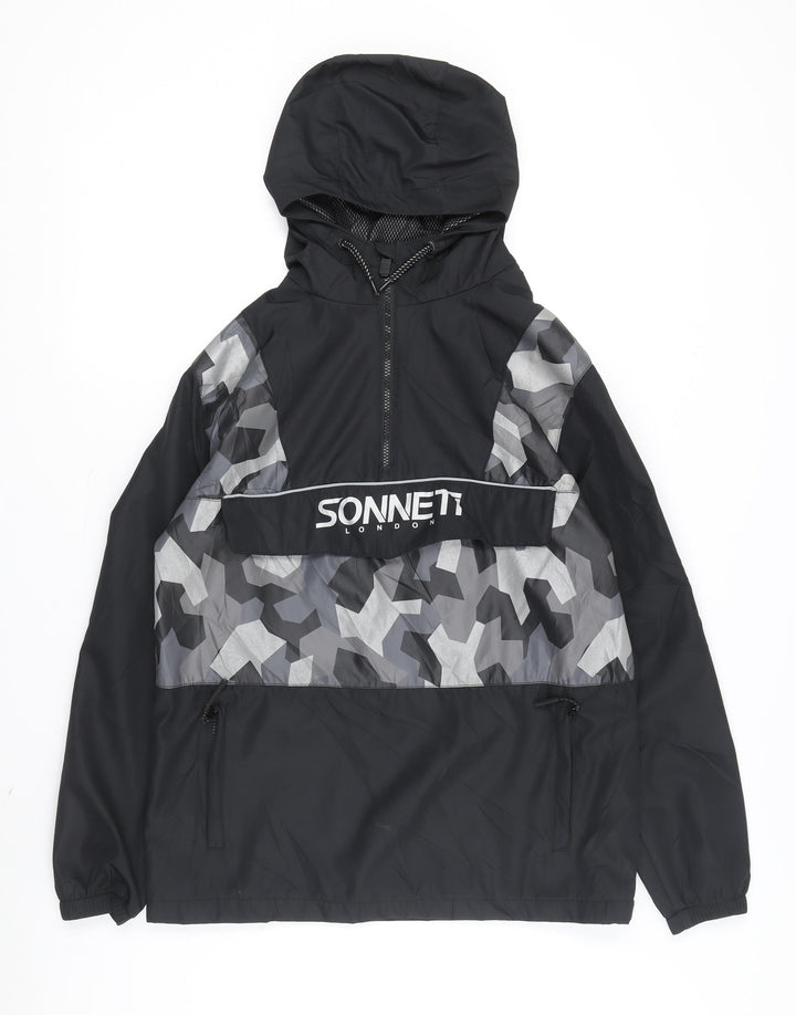 Sonneti Boys Black Camo Anorak Jacket XL
