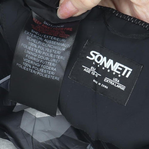 Sonneti Boys Black Camo Anorak Jacket XL
