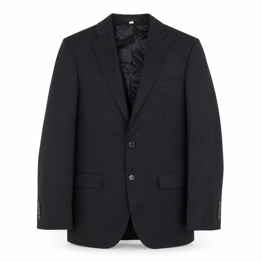 Front view of Marks & Spencer Men's Black Wool Blazer, 38L Fit