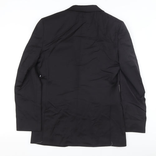Marks and Spencer Men's Black Wool Blazer, 38L Fit