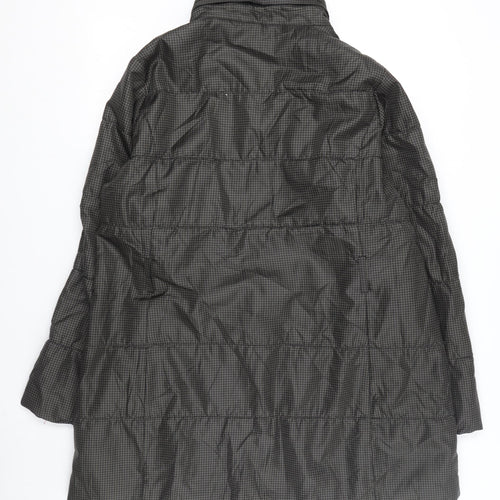 Marks and Spencer Women's Black Check Puffer Coat L