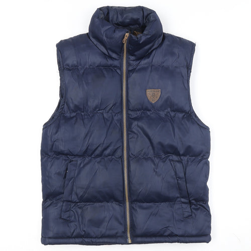 Airwalk Unisex Blue Puffer Waistcoat Full Zip Size 7/8