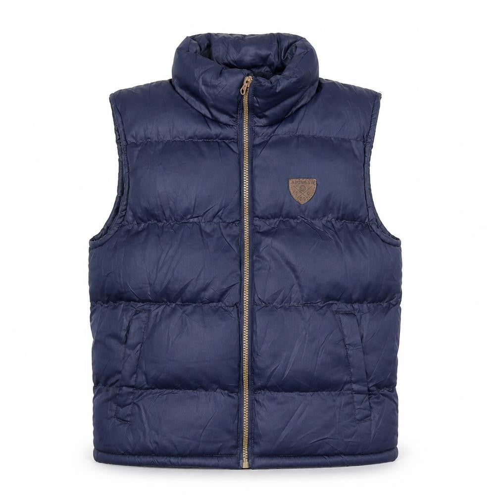 Airwalk Unisex Blue Puffer Waistcoat Full Zip Size 7/8