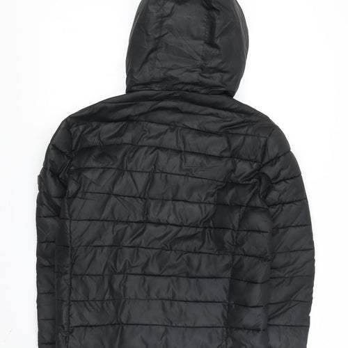 Superdry Unisex Adults Black Hooded Puffer Jacket M