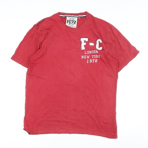 FC Seventy-Two Men's Red Crew Neck T-Shirt M