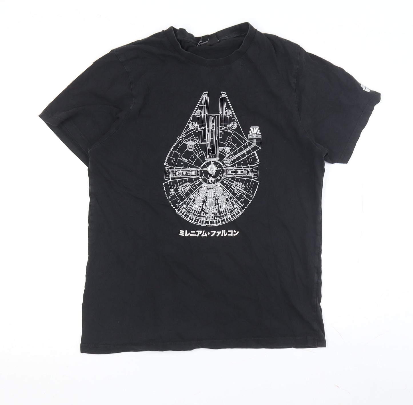 Star Wars Men's Black Graphic T-Shirt, Size S, Space Theme