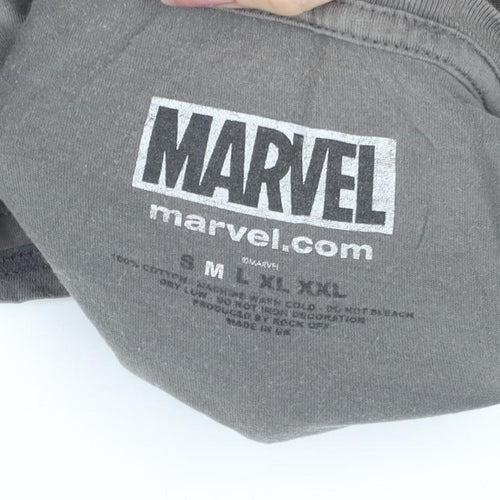 Marvel Men's Grey Deadpool Graphic T-Shirt M