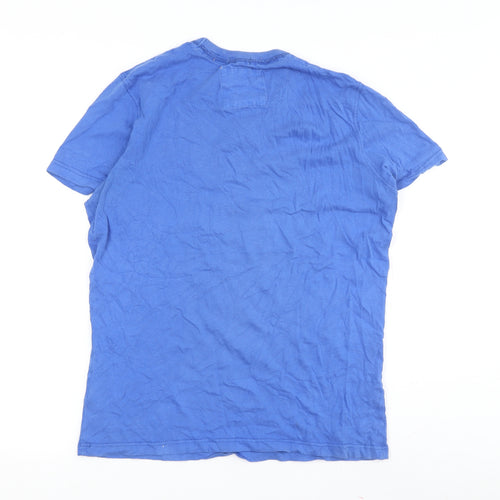 Hollister Men’s Blue Graphic Print T-Shirt L
