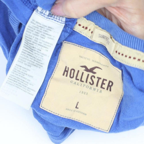 Hollister Men’s Blue Graphic Print T-Shirt L