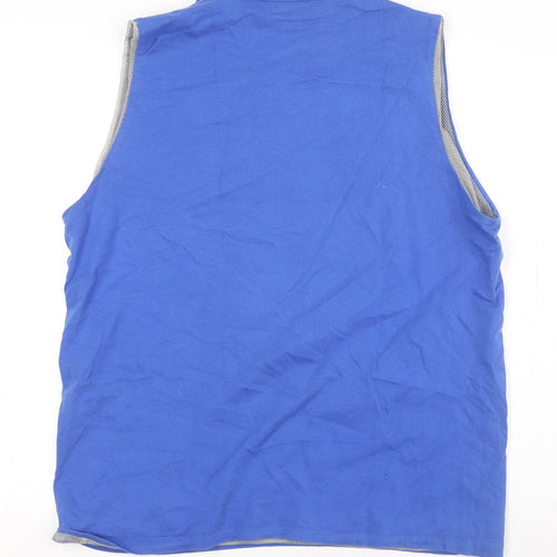 Anvil Men's Blue Sleeveless Music Theme Tee L