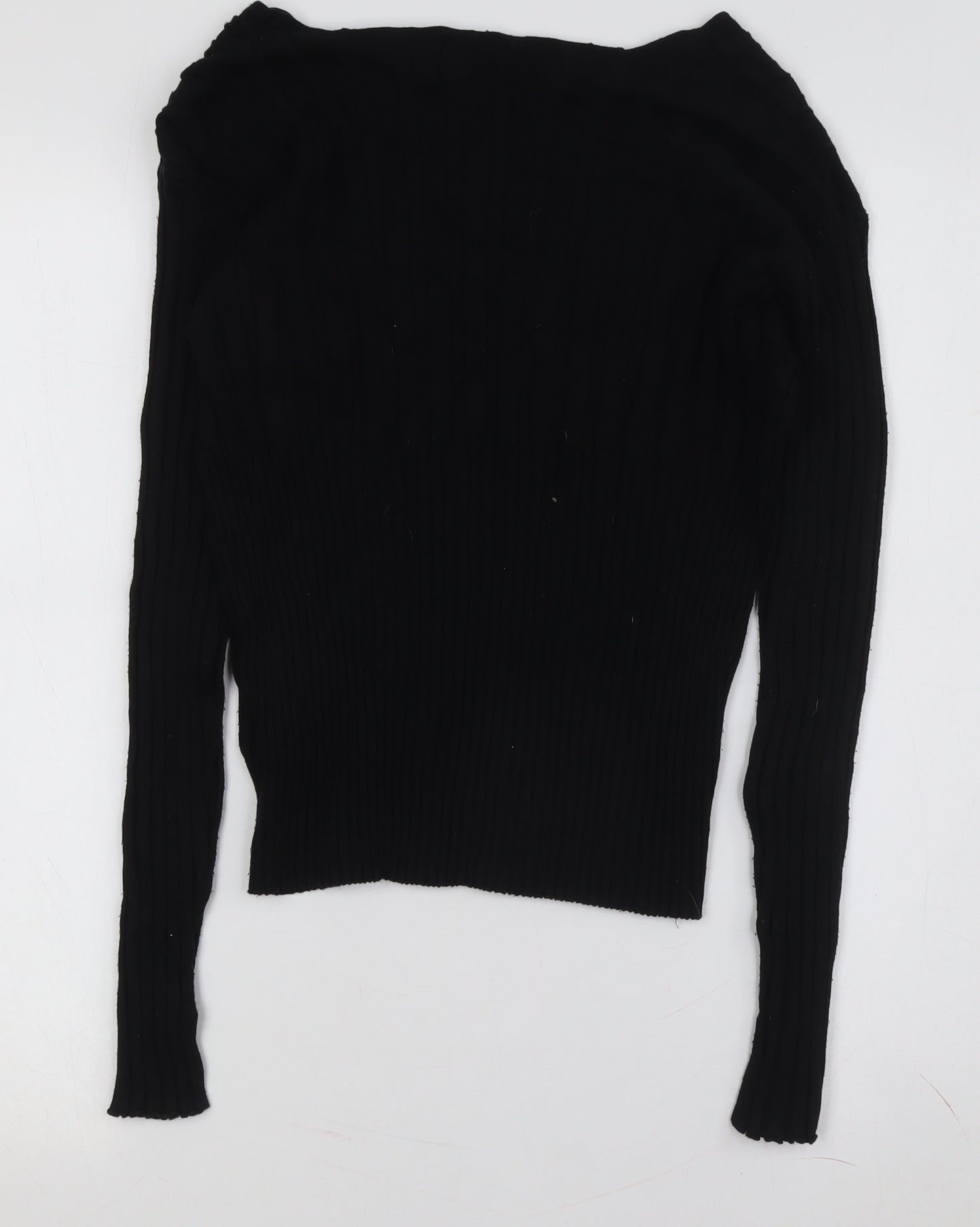 Threadbare Women's Black V-Neck Pullover Jumper Size 10